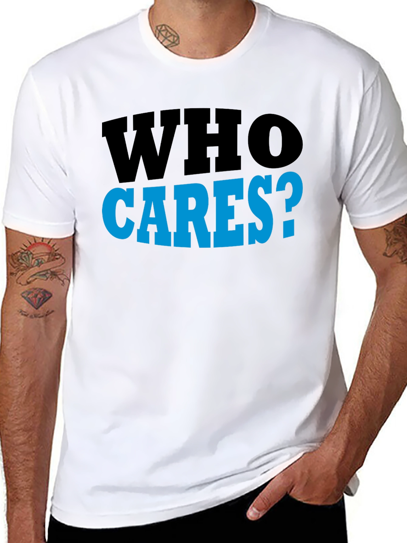 Who Cares? Graphic T-Shirt - Casual Wear