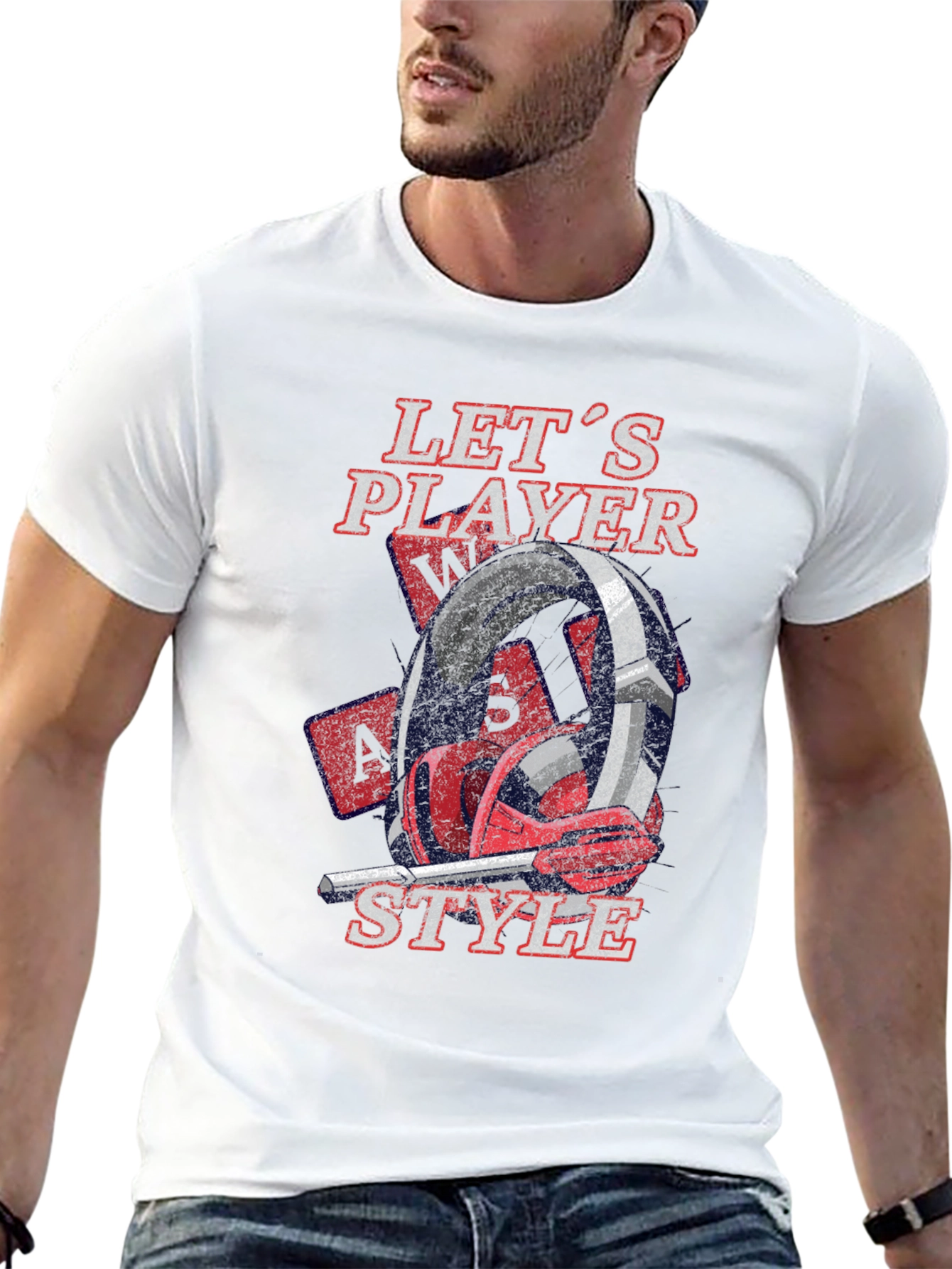 Lets Player Style Black Graphic Tee