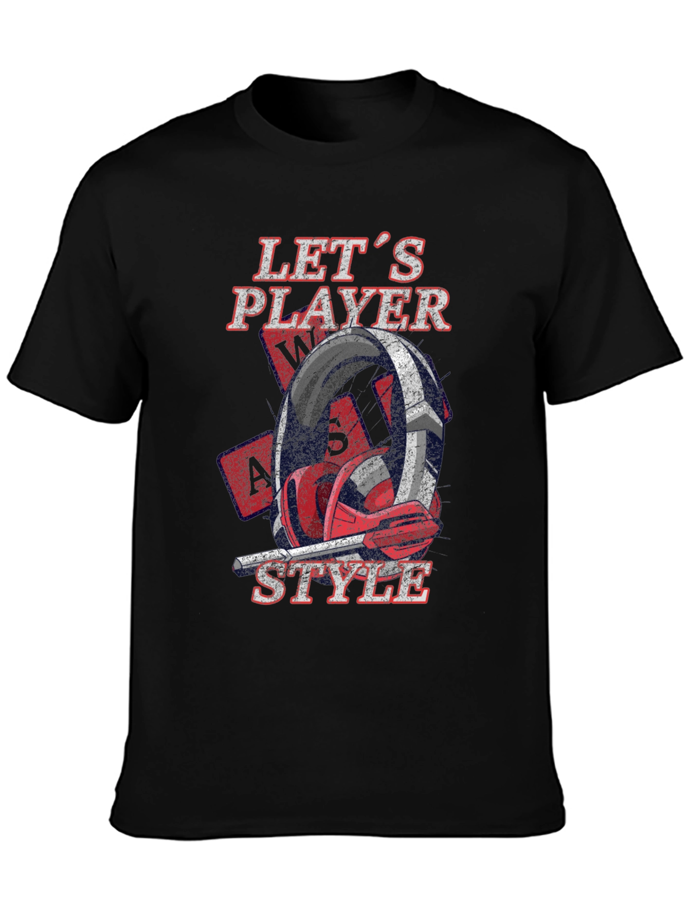 Lets Player Style Black Graphic Tee