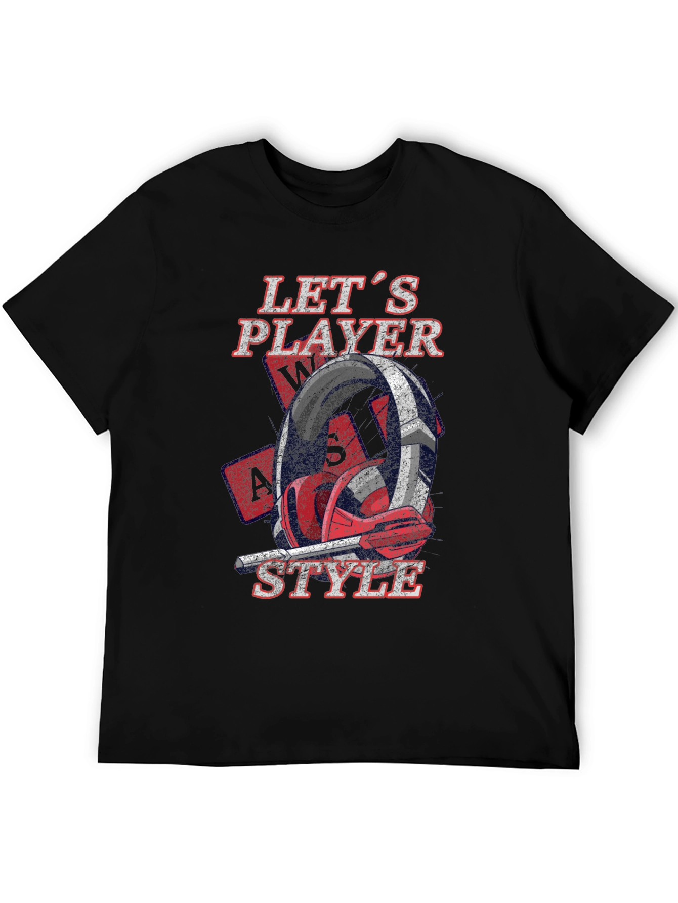 Lets Player Style Black Graphic Tee