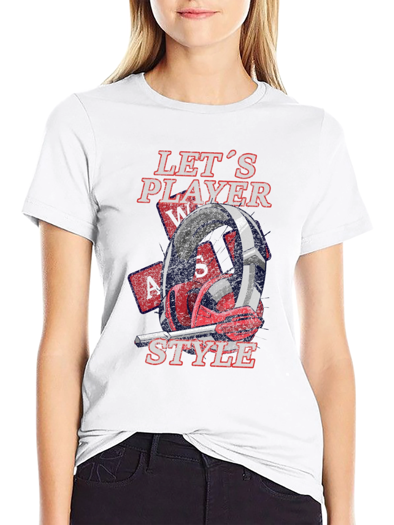 Lets Player Style Black Graphic Tee