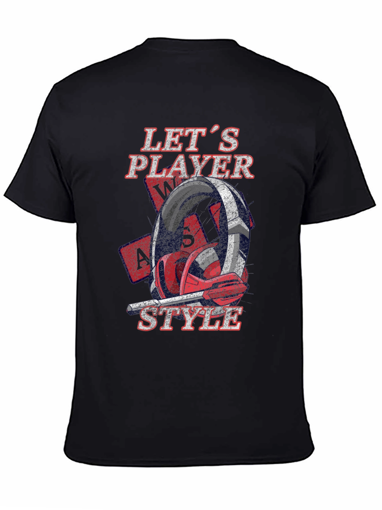 Lets Player Style Black Graphic Tee