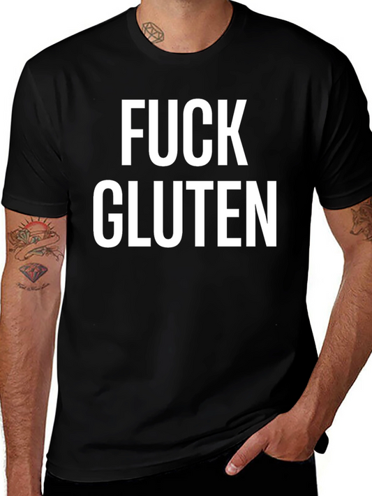 Fuck Gluten Black Tee - Statement T-Shirt