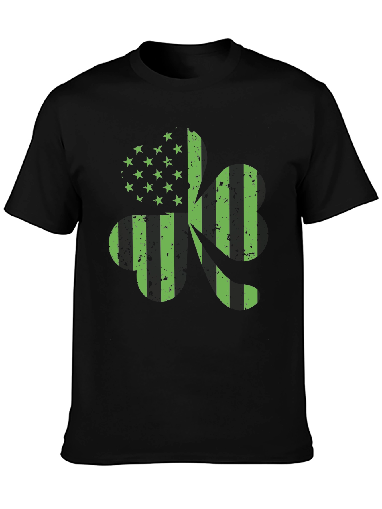 American Flag 420 T-Shirt - Green Print