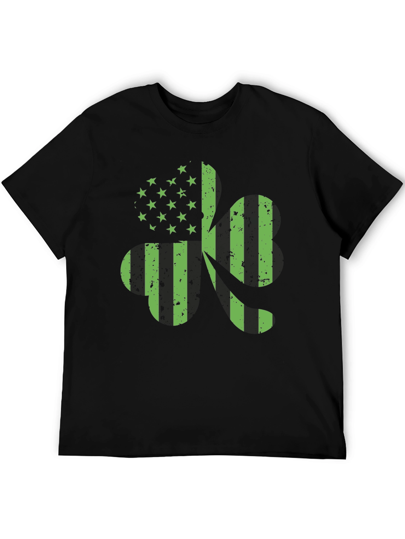 American Flag 420 T-Shirt - Green Print