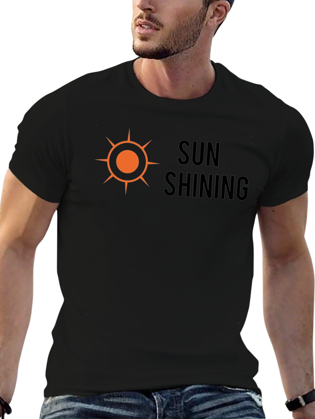 Sun Shining Graphic Tee - Mens Black T-Shirt