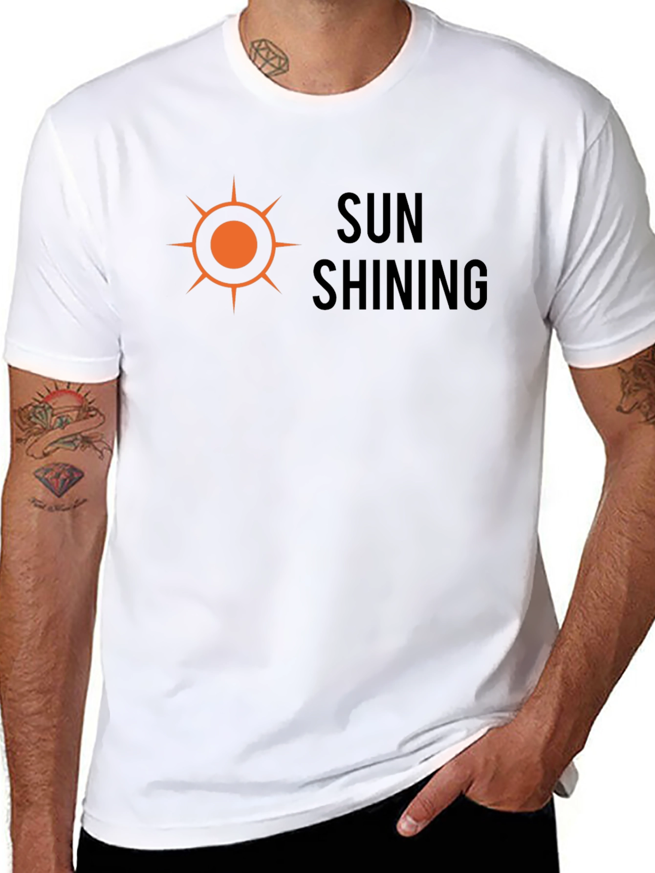 Sun Shining Graphic Tee - Mens Black T-Shirt