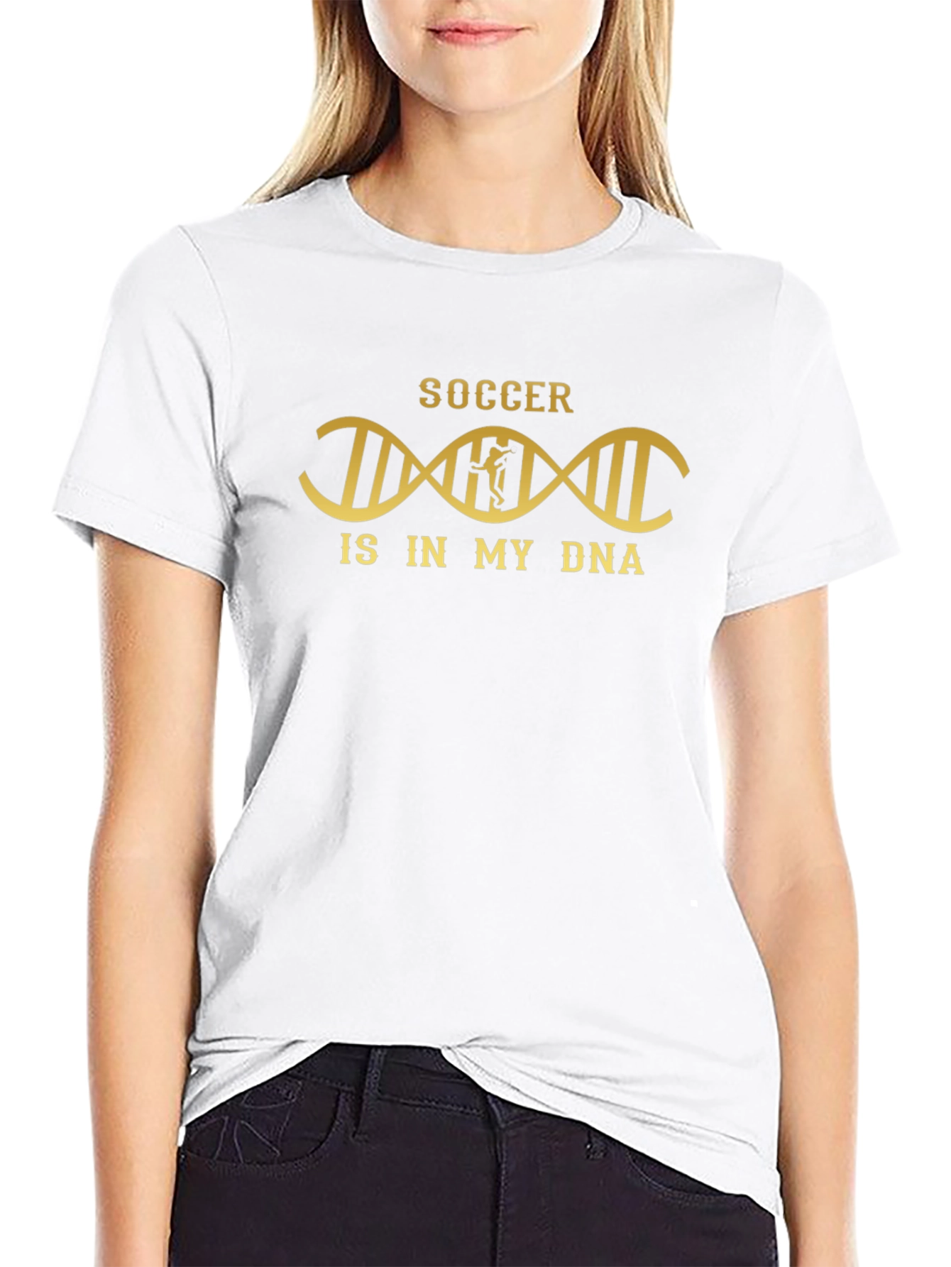 Soccer DNA Graphic Tee - Black Cotton T-Shirt
