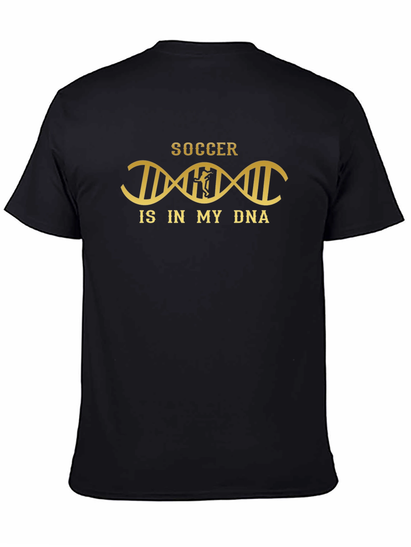 Soccer DNA Graphic Tee - Black Cotton T-Shirt