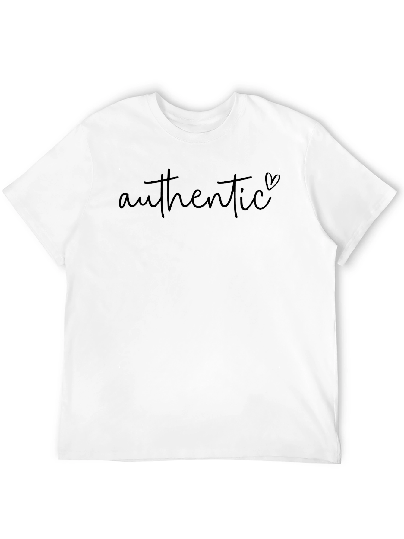 Authentic Heart T-Shirt - Soft Black Cotton Tee
