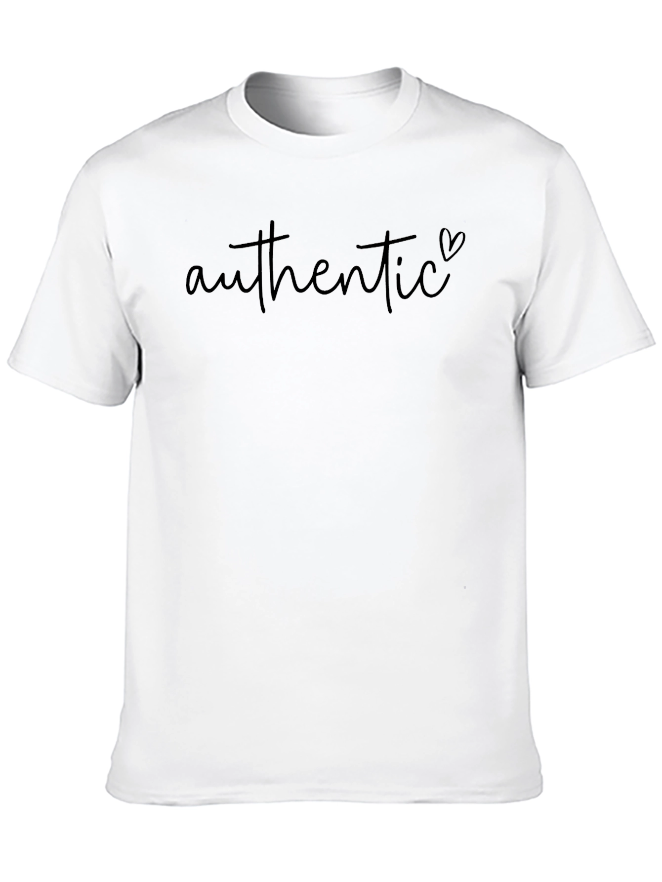 Authentic Heart T-Shirt - Soft Black Cotton Tee