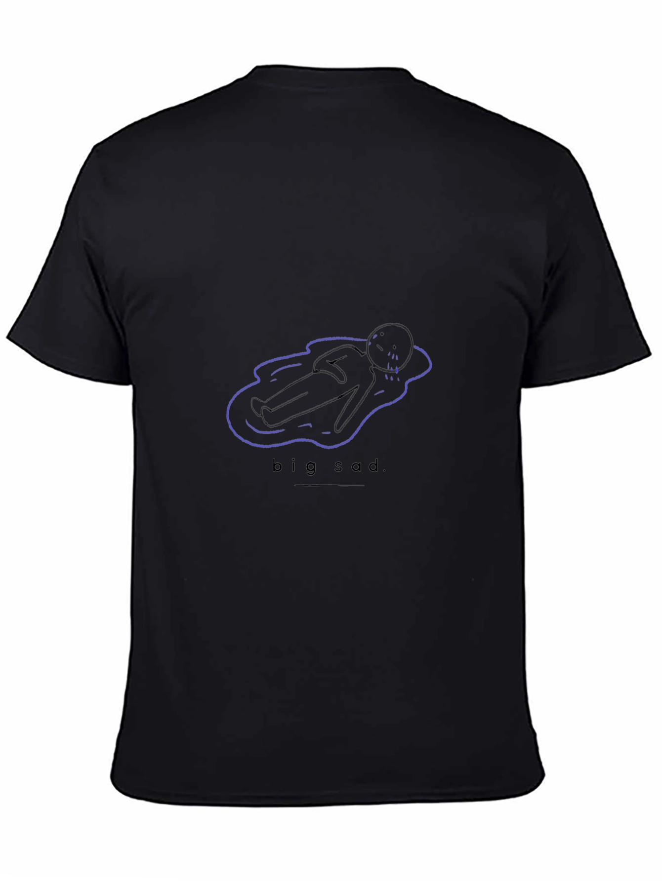 Big Sad Graphic Tee - Black Unisex T-Shirt