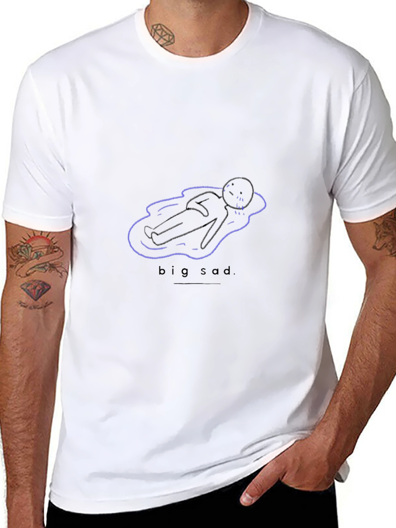 Big Sad Graphic Tee - Black Unisex T-Shirt