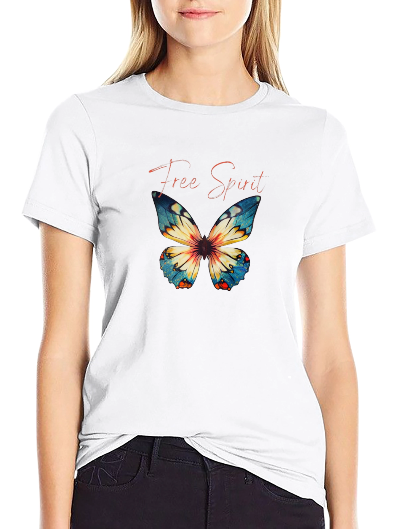 Free Spirit Butterfly Graphic Tee - Unisex