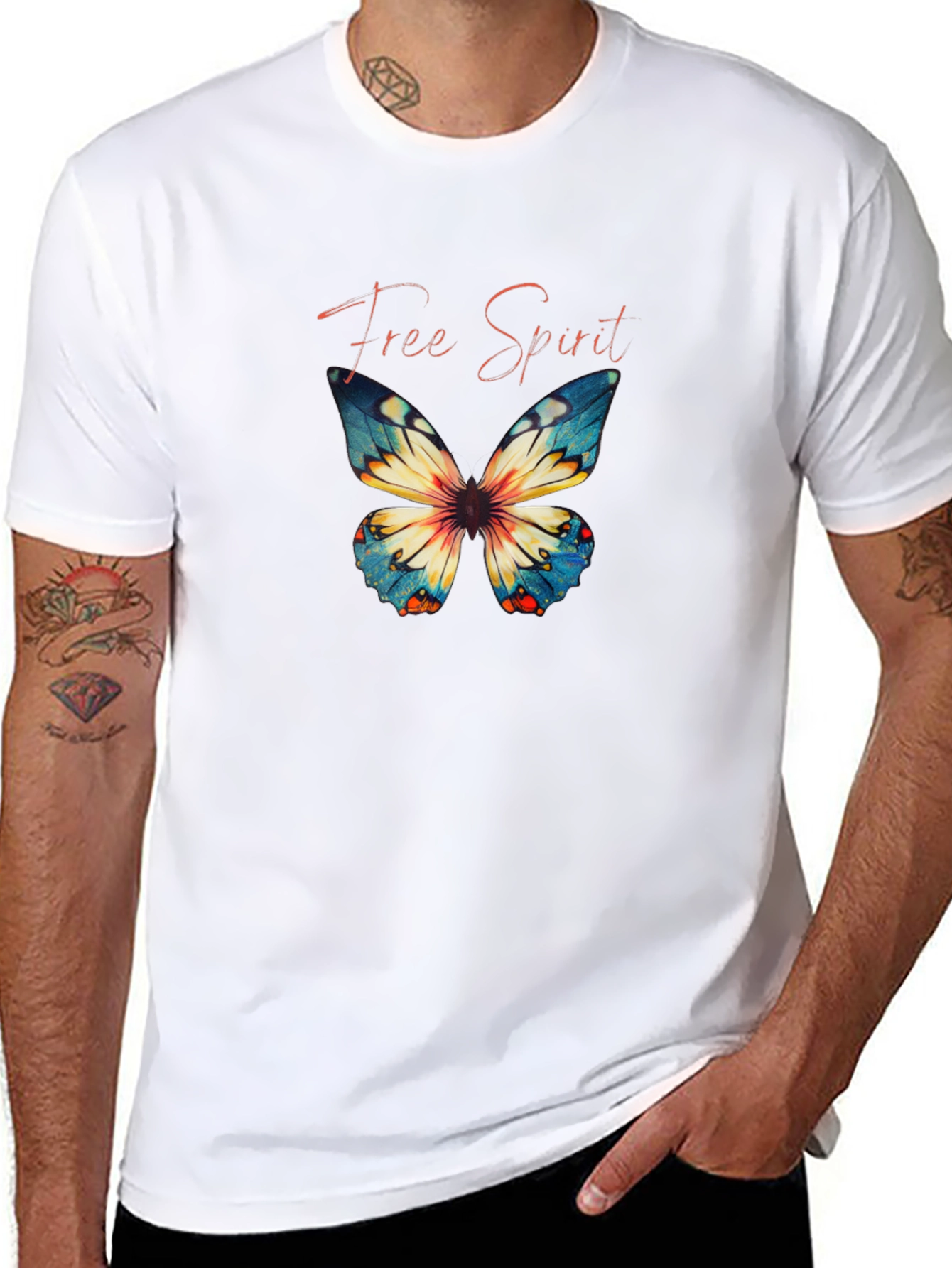 Free Spirit Butterfly Graphic Tee - Unisex