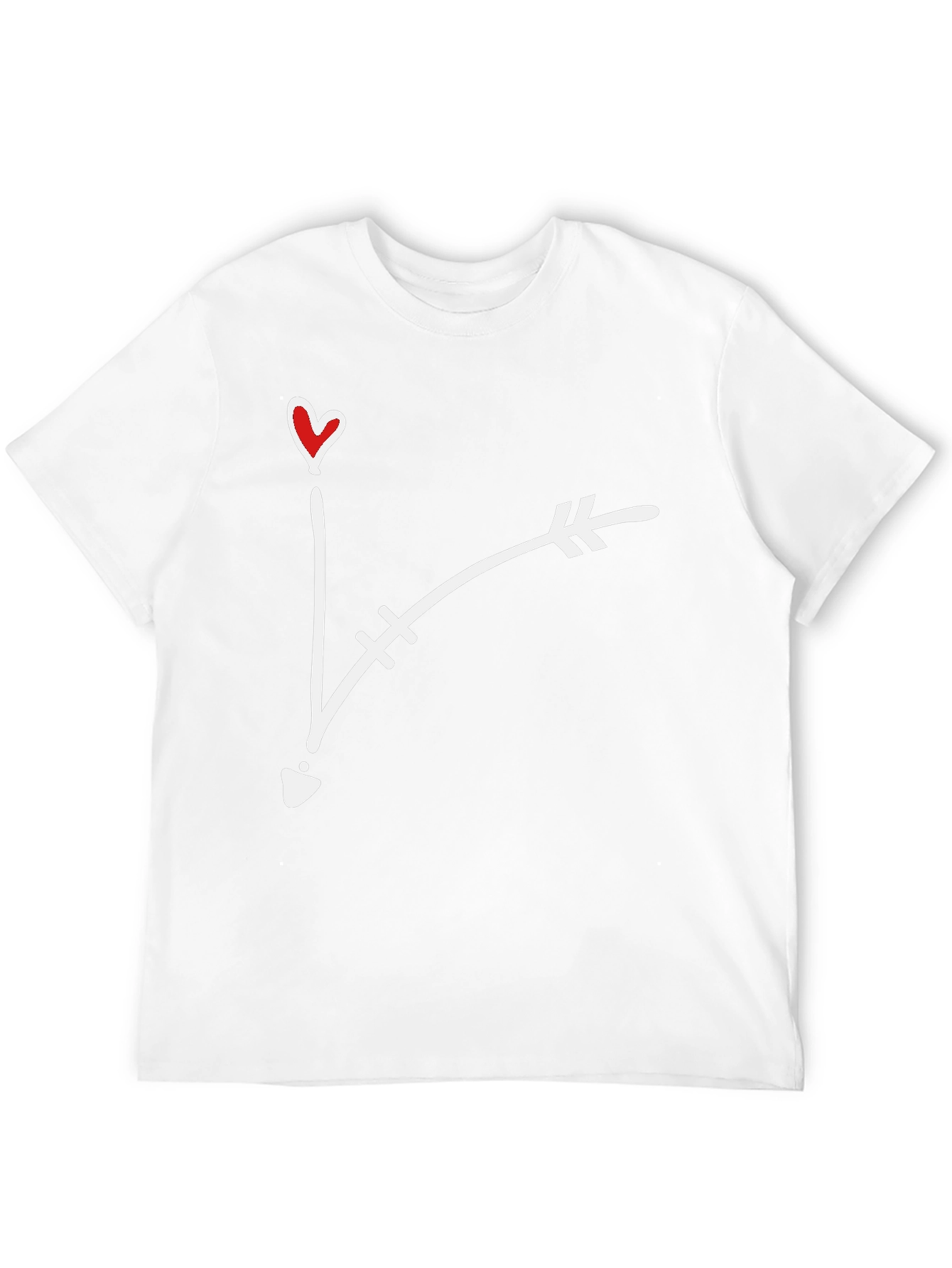 Heart Arrow Graphic Tee - Trendy Valentines Day Shirt