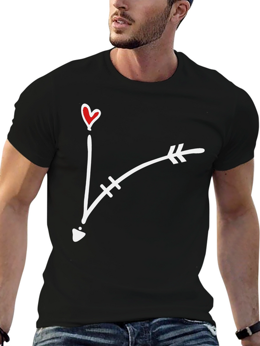 Heart Arrow Graphic Tee - Trendy Valentines Day Shirt