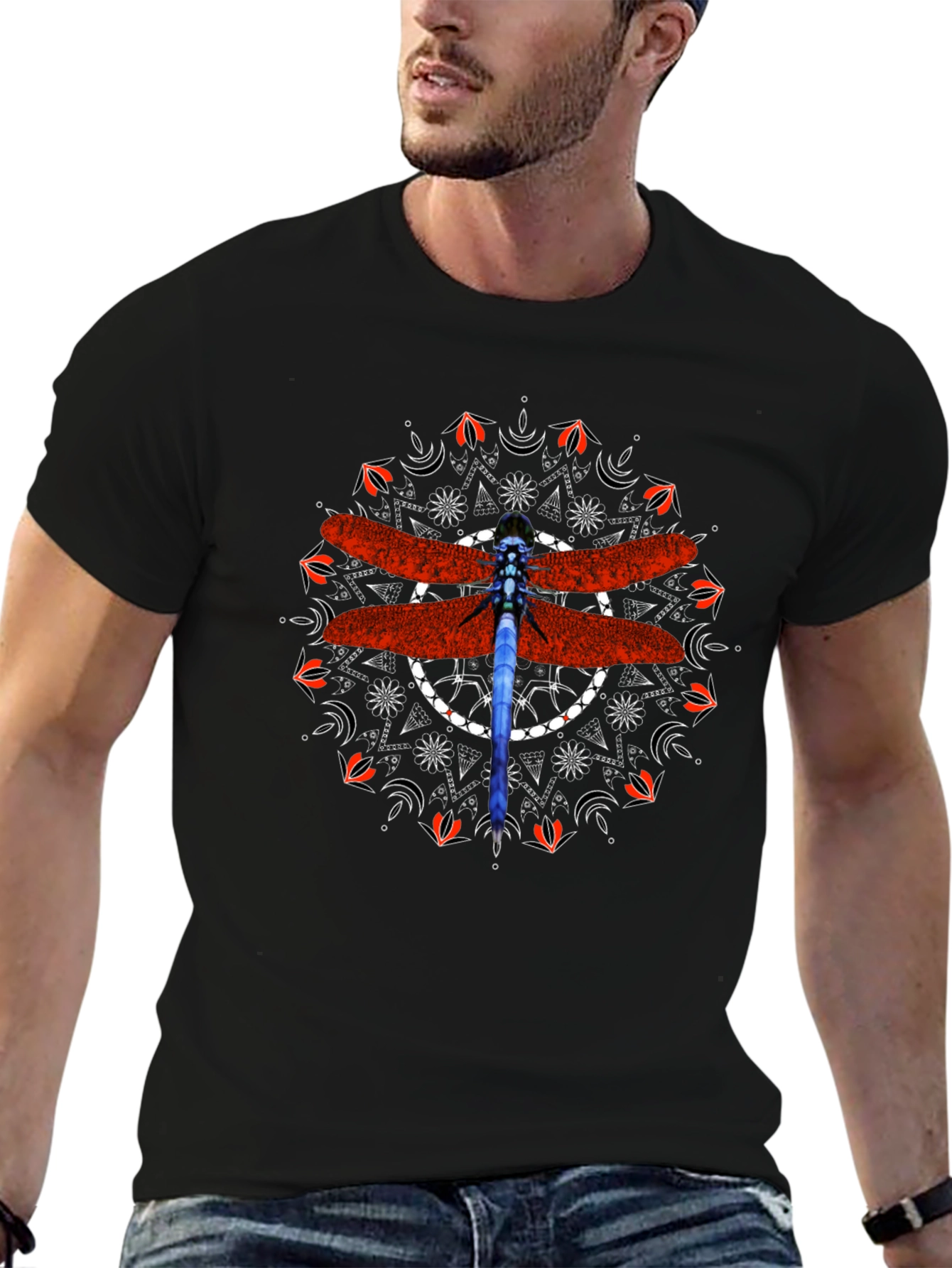 Dragonfly Mandala Graphic Tee
