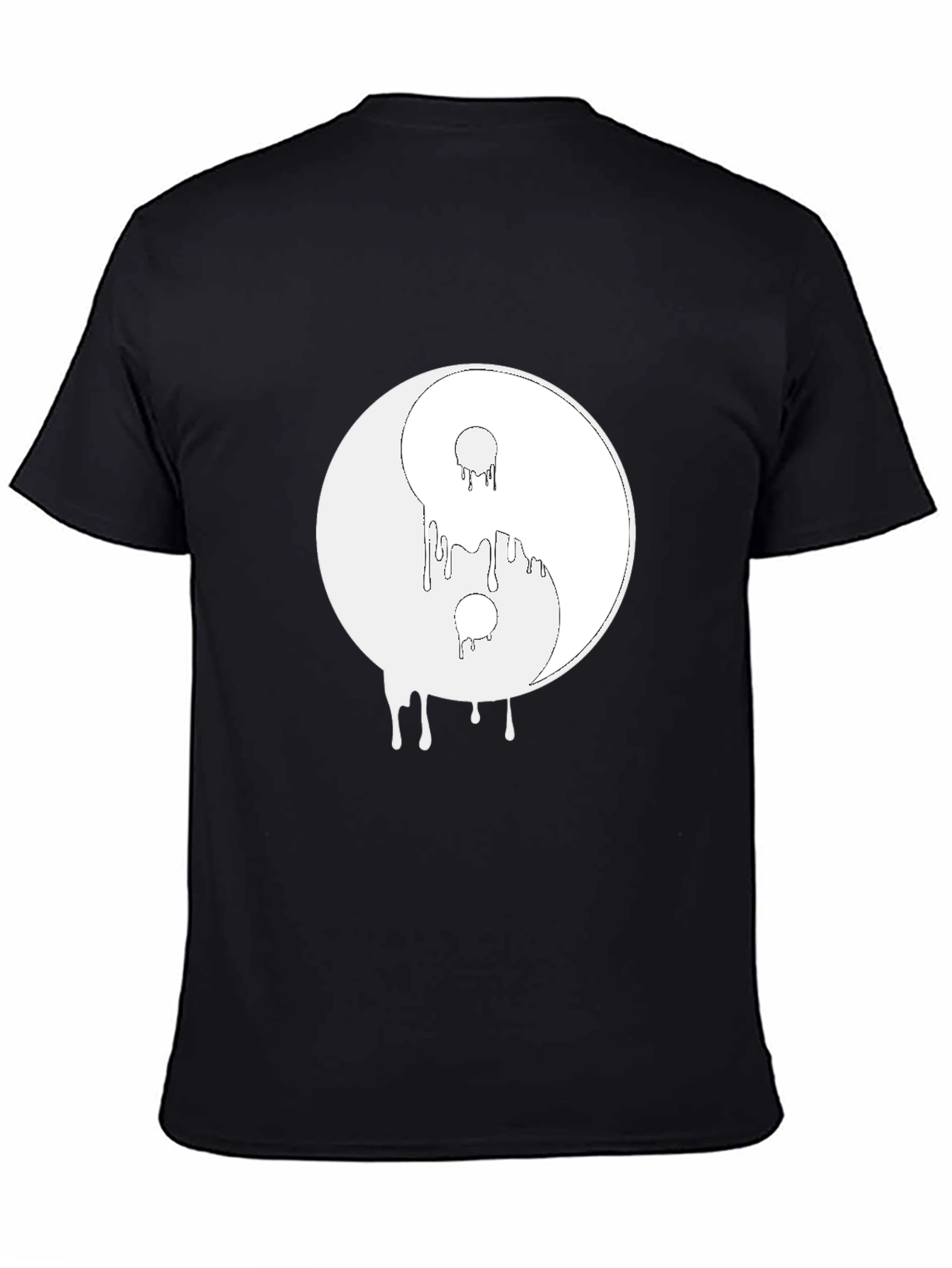 Yin Yang Drip Graphic Tee - Casual Style