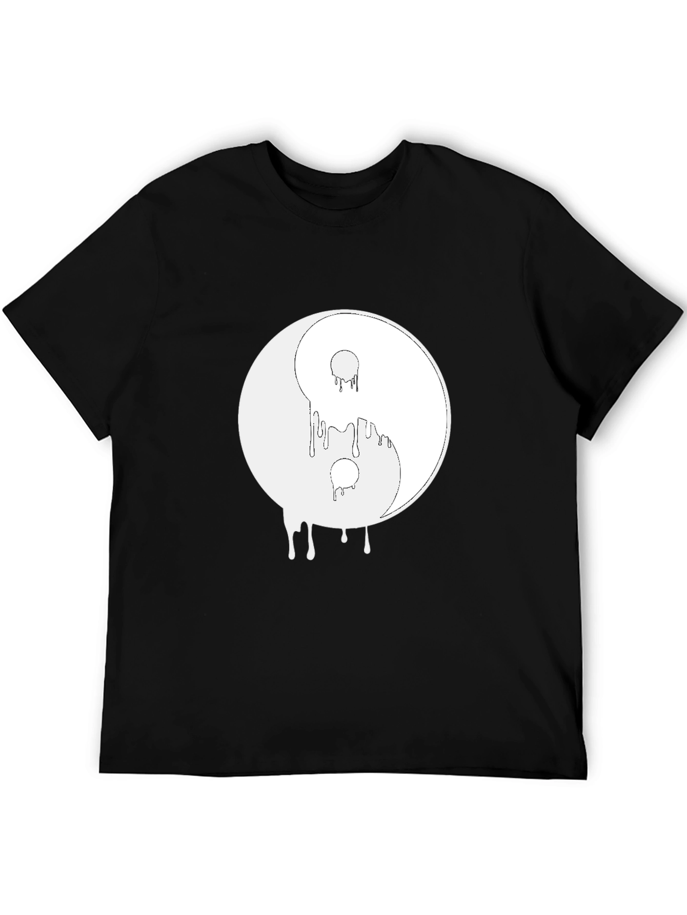 Yin Yang Drip Graphic Tee - Casual Style
