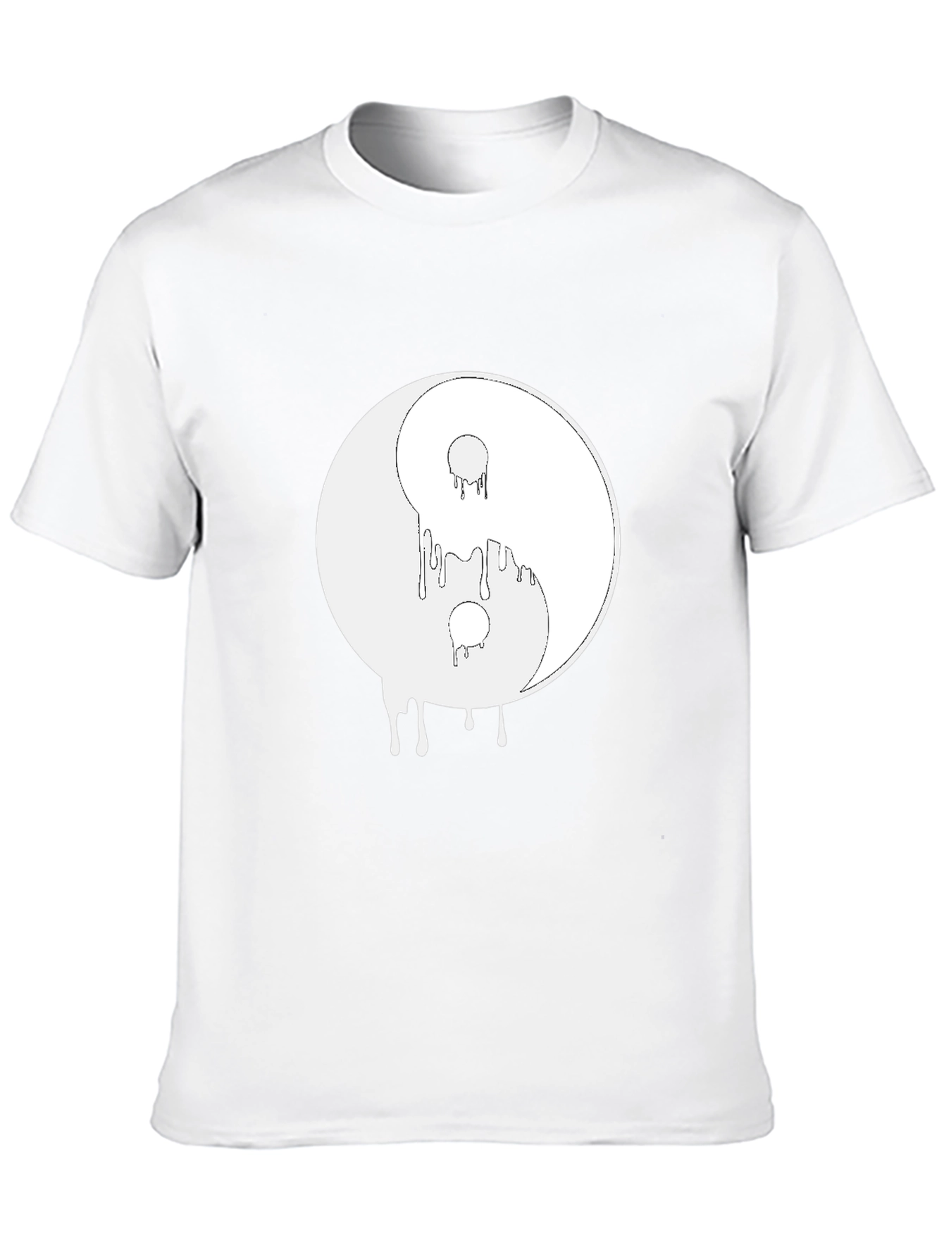 Yin Yang Drip Graphic Tee - Casual Style