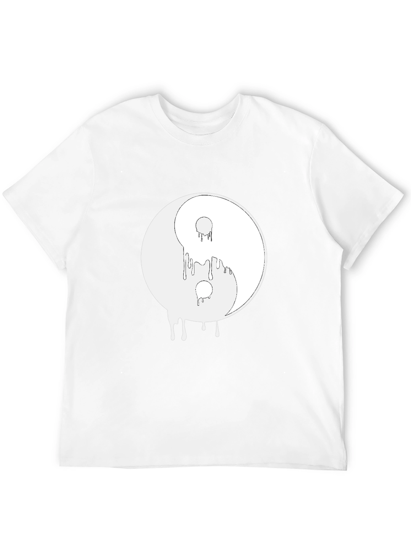 Yin Yang Drip Graphic Tee - Casual Style