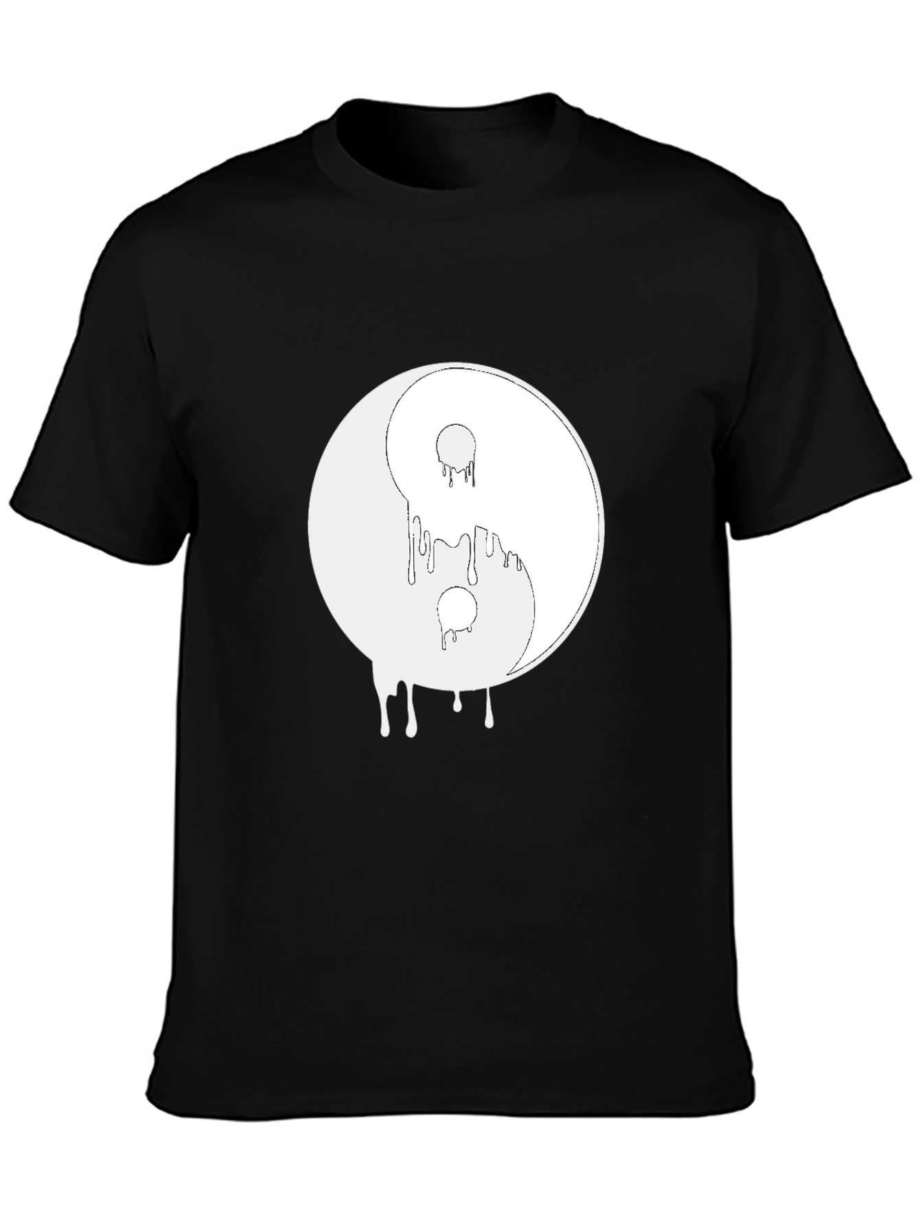 Yin Yang Drip Graphic Tee - Casual Style