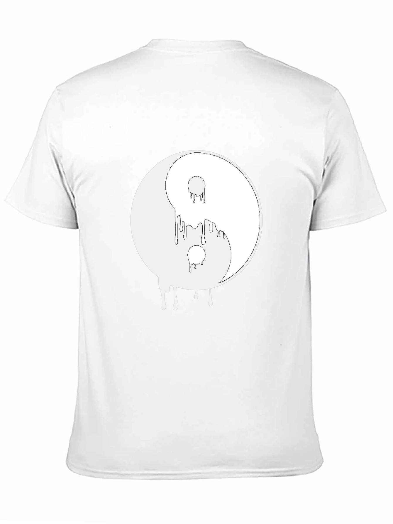 Yin Yang Drip Graphic Tee - Casual Style