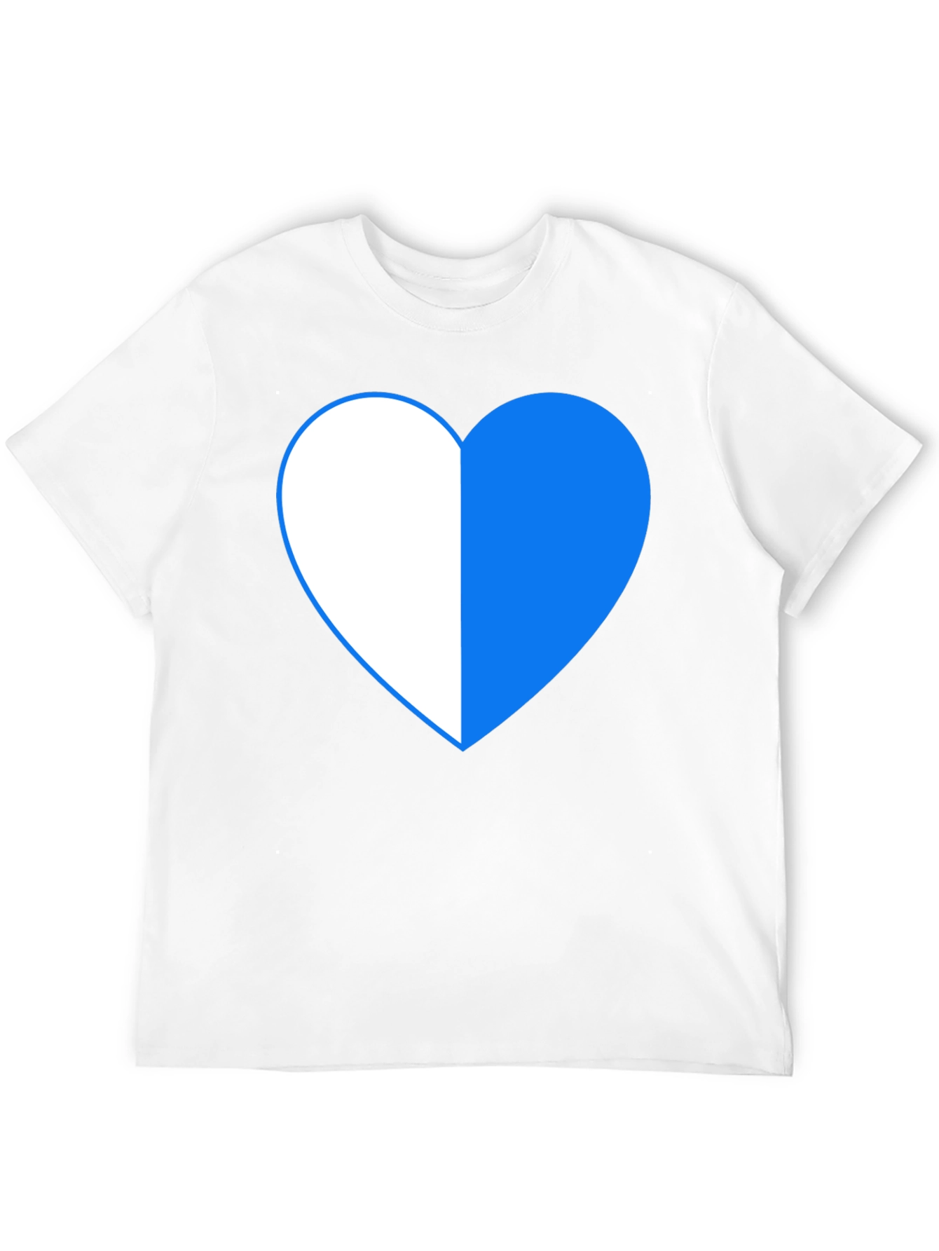 Two-Tone Heart Graphic Tee - Black