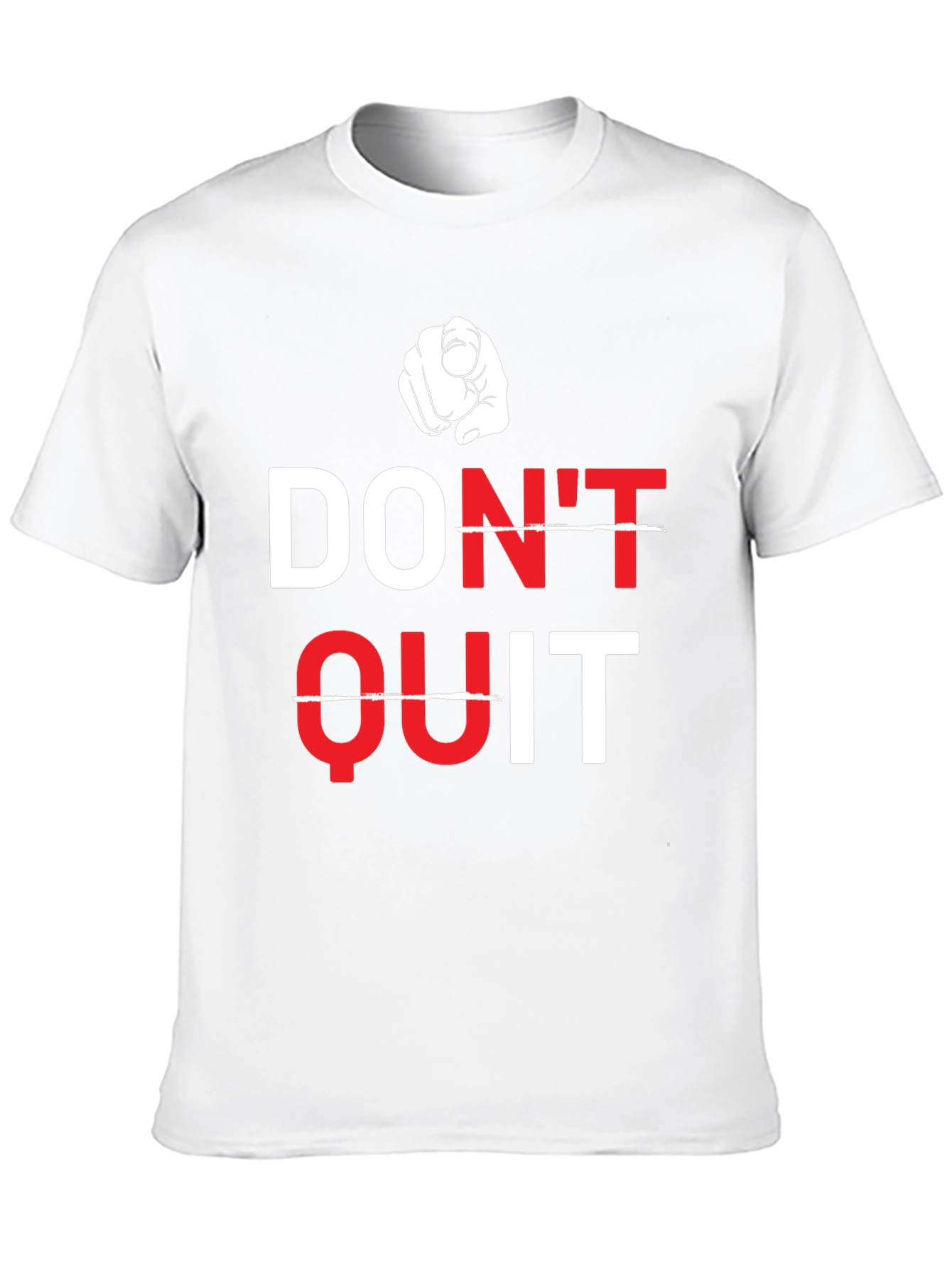 Motivational Dont Quit Graphic Tee - Black