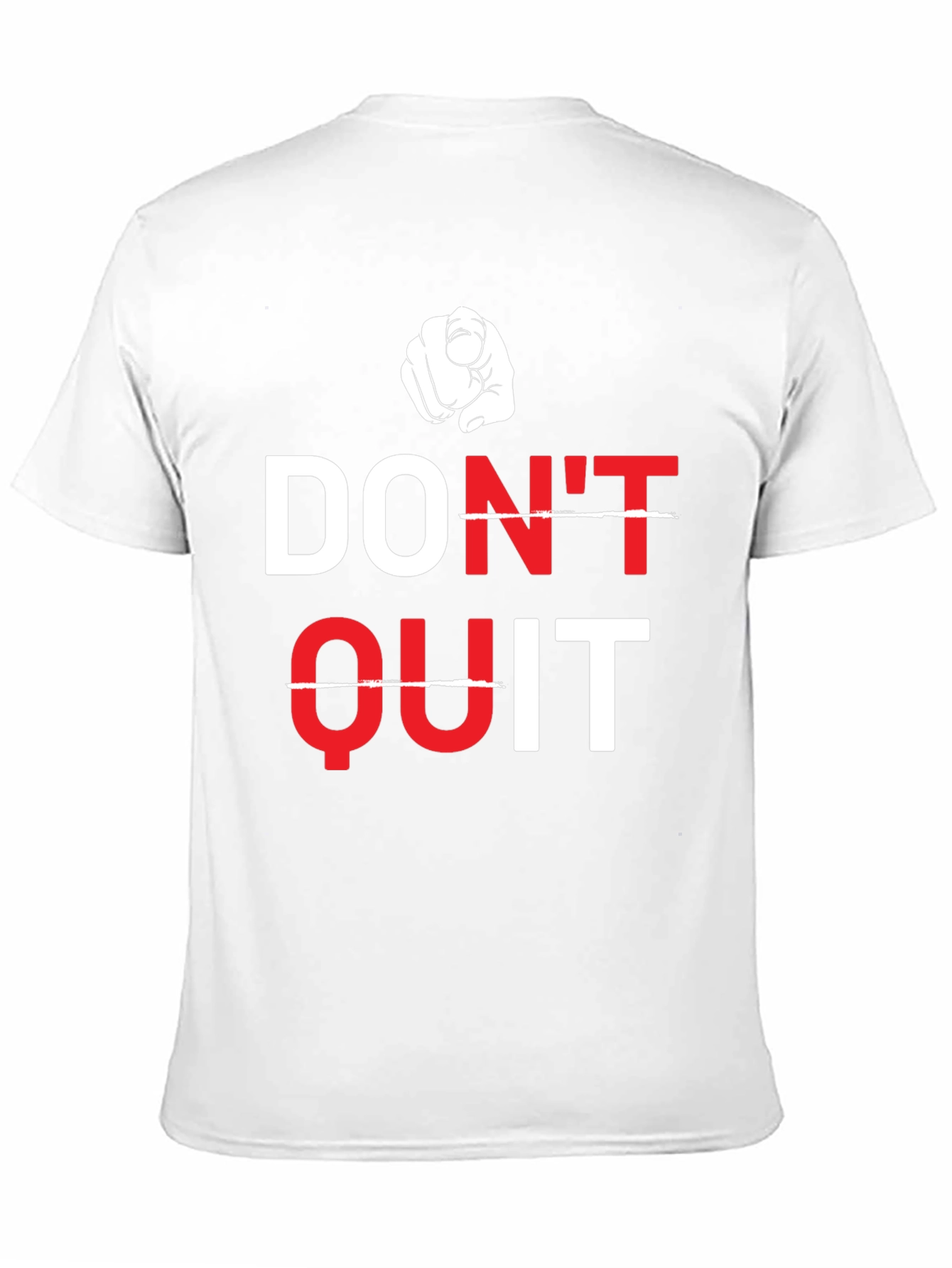 Motivational Dont Quit Graphic Tee - Black