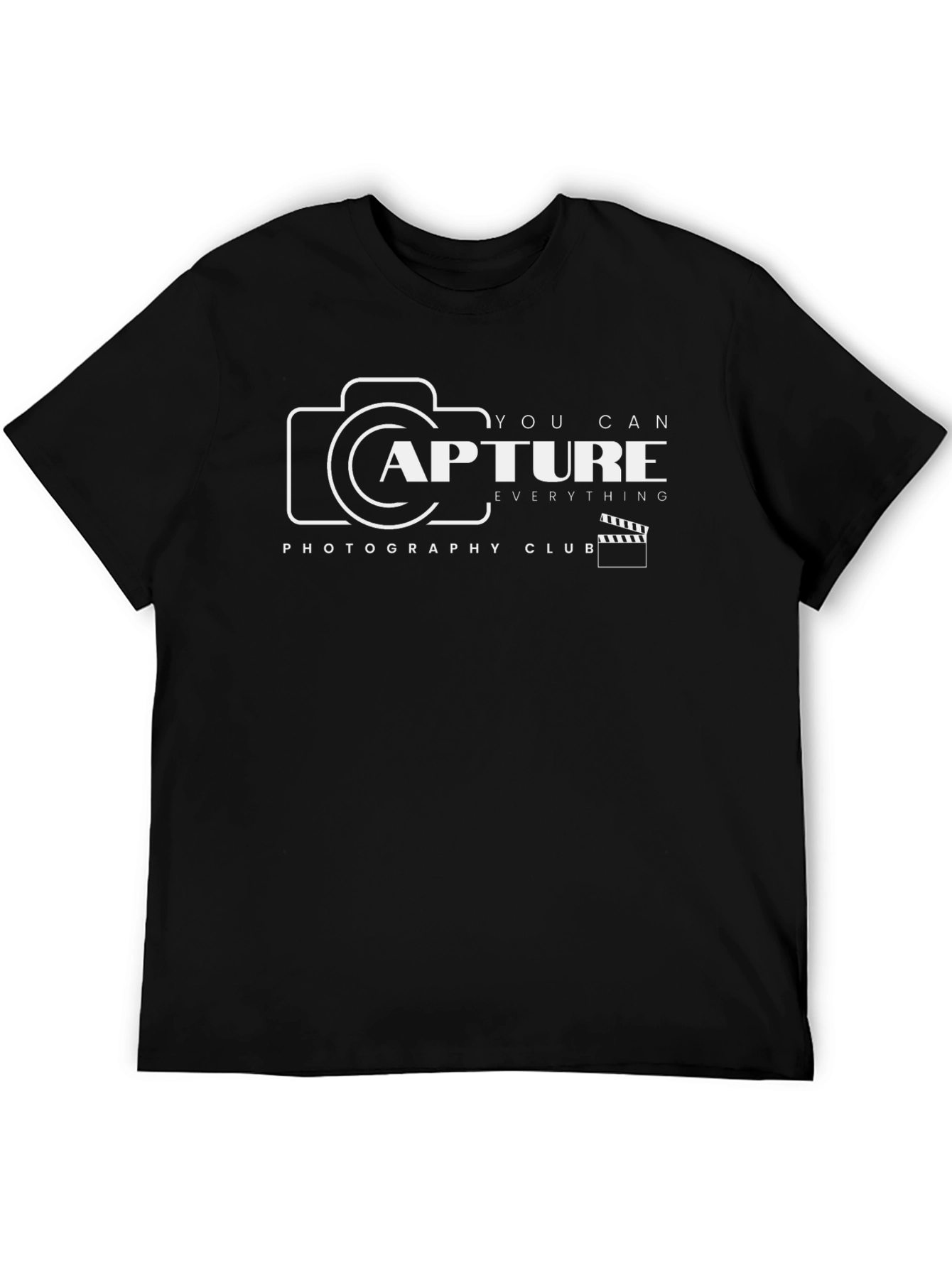 Capture Everything Photography Club Black T-Shirt