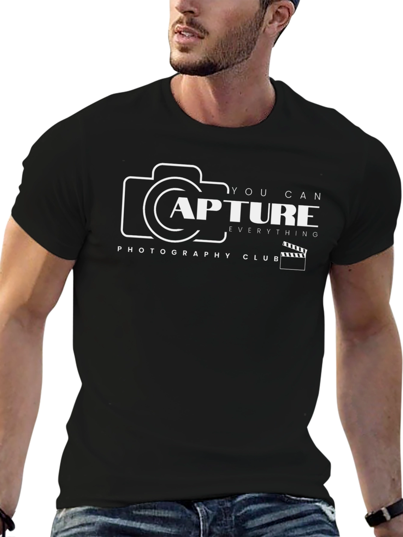Capture Everything Photography Club Black T-Shirt