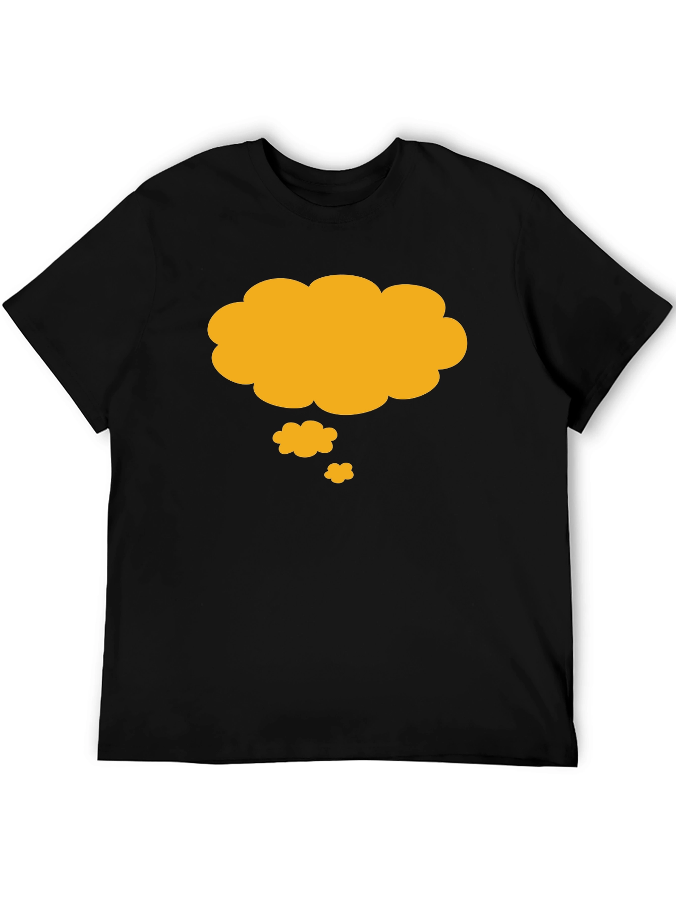Thinking Cloud T-Shirt - Black Casual Cotton Tee