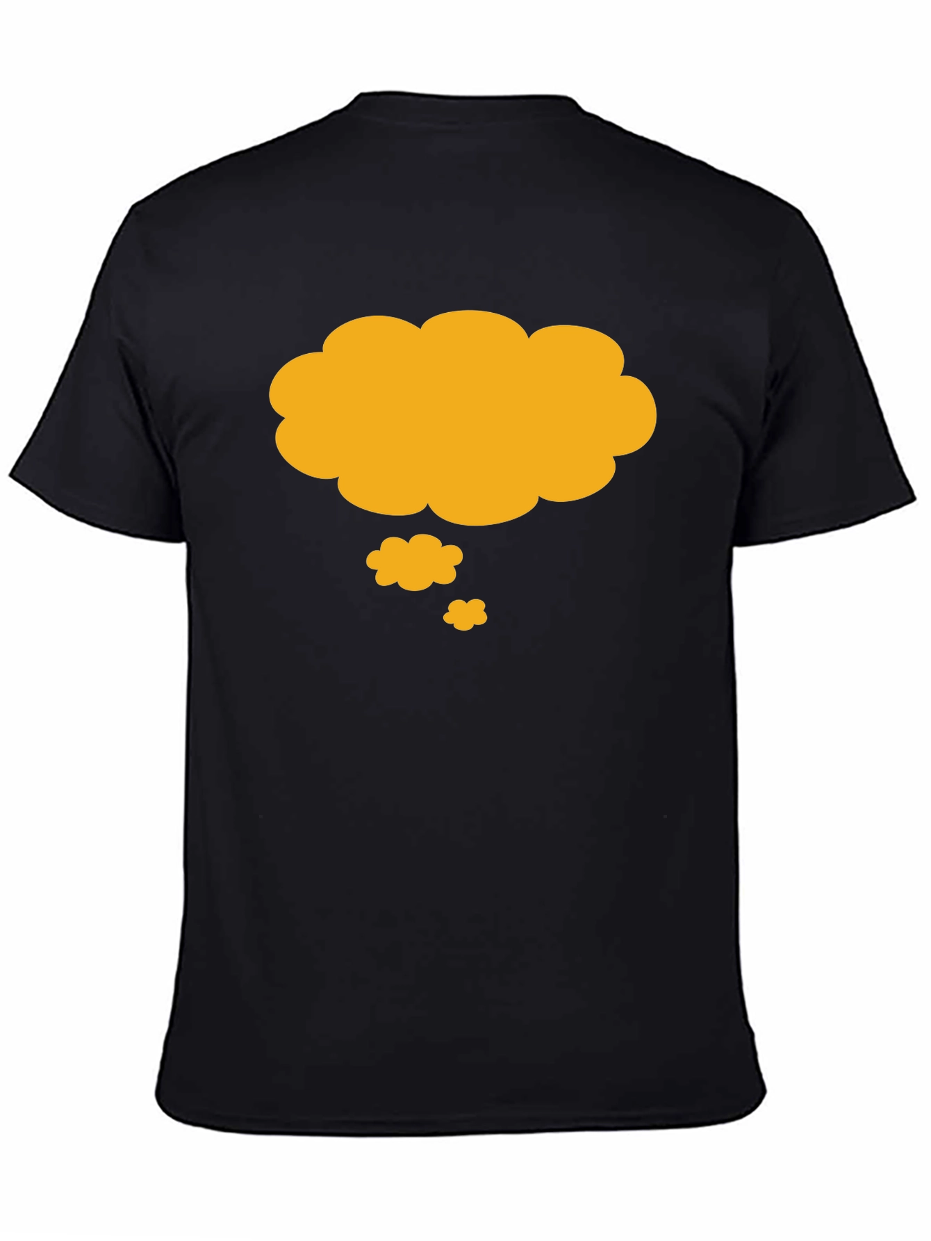 Thinking Cloud T-Shirt - Black Casual Cotton Tee