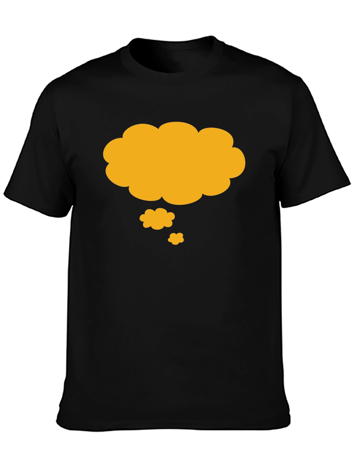 Thinking Cloud T-Shirt - Black Casual Cotton Tee