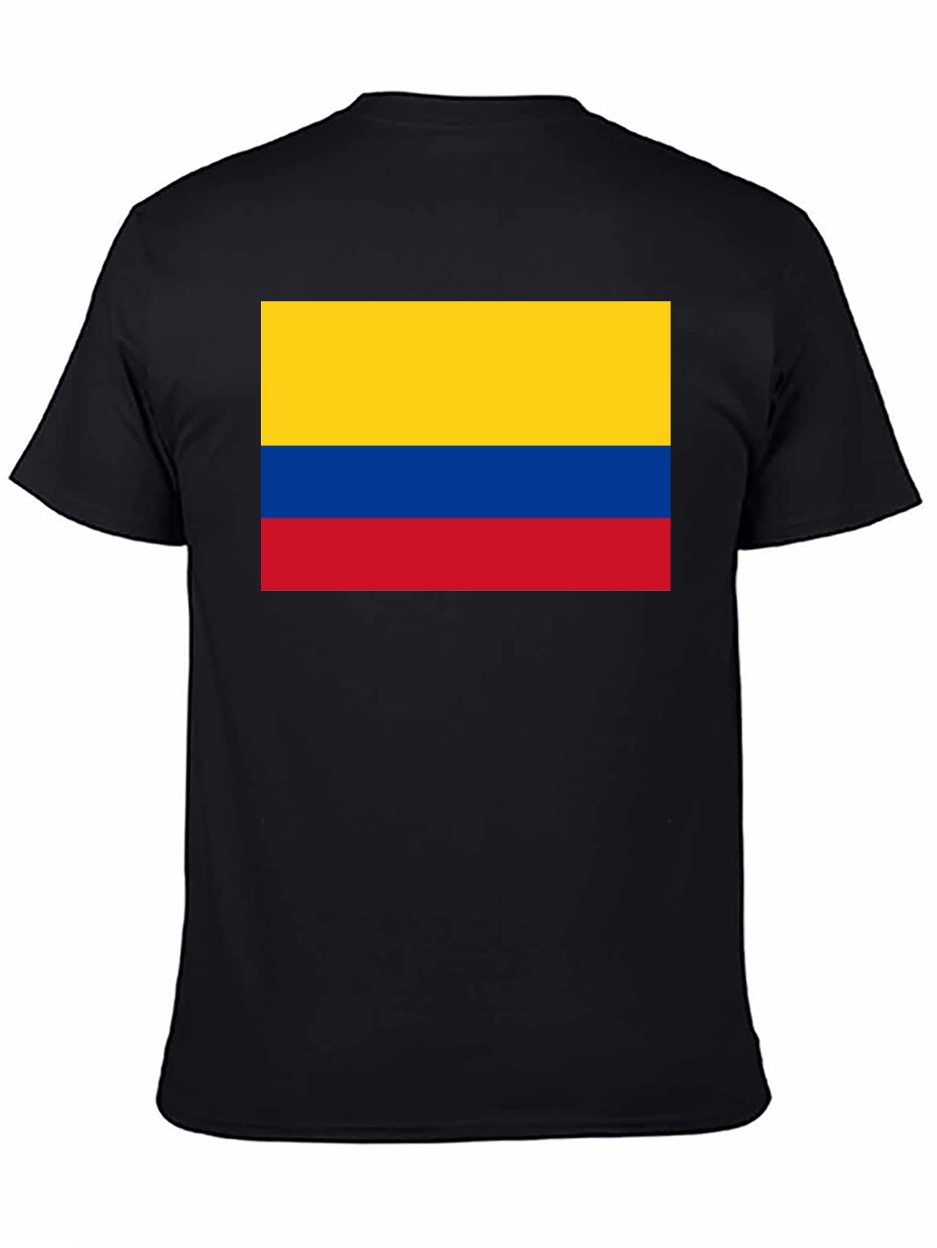Colombian Flag T-Shirt - Black Cotton Tee