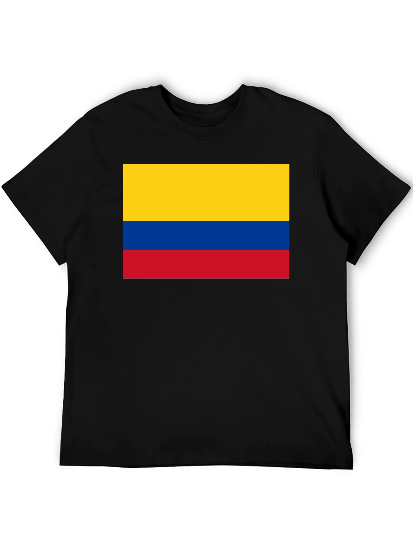Colombian Flag T-Shirt - Black Cotton Tee