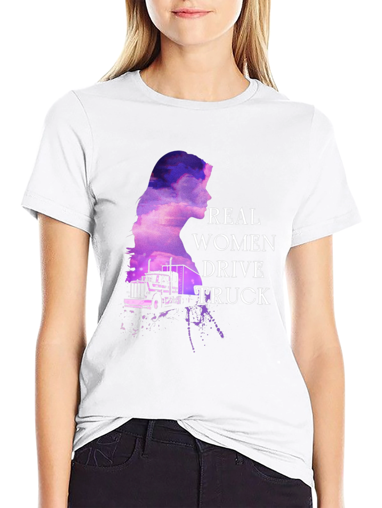 Real Women Drive Truck Graphic Tee