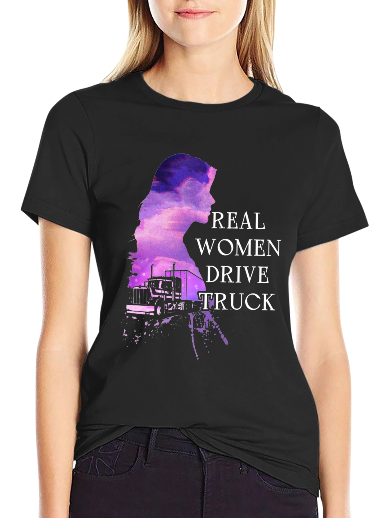Real Women Drive Truck Graphic Tee