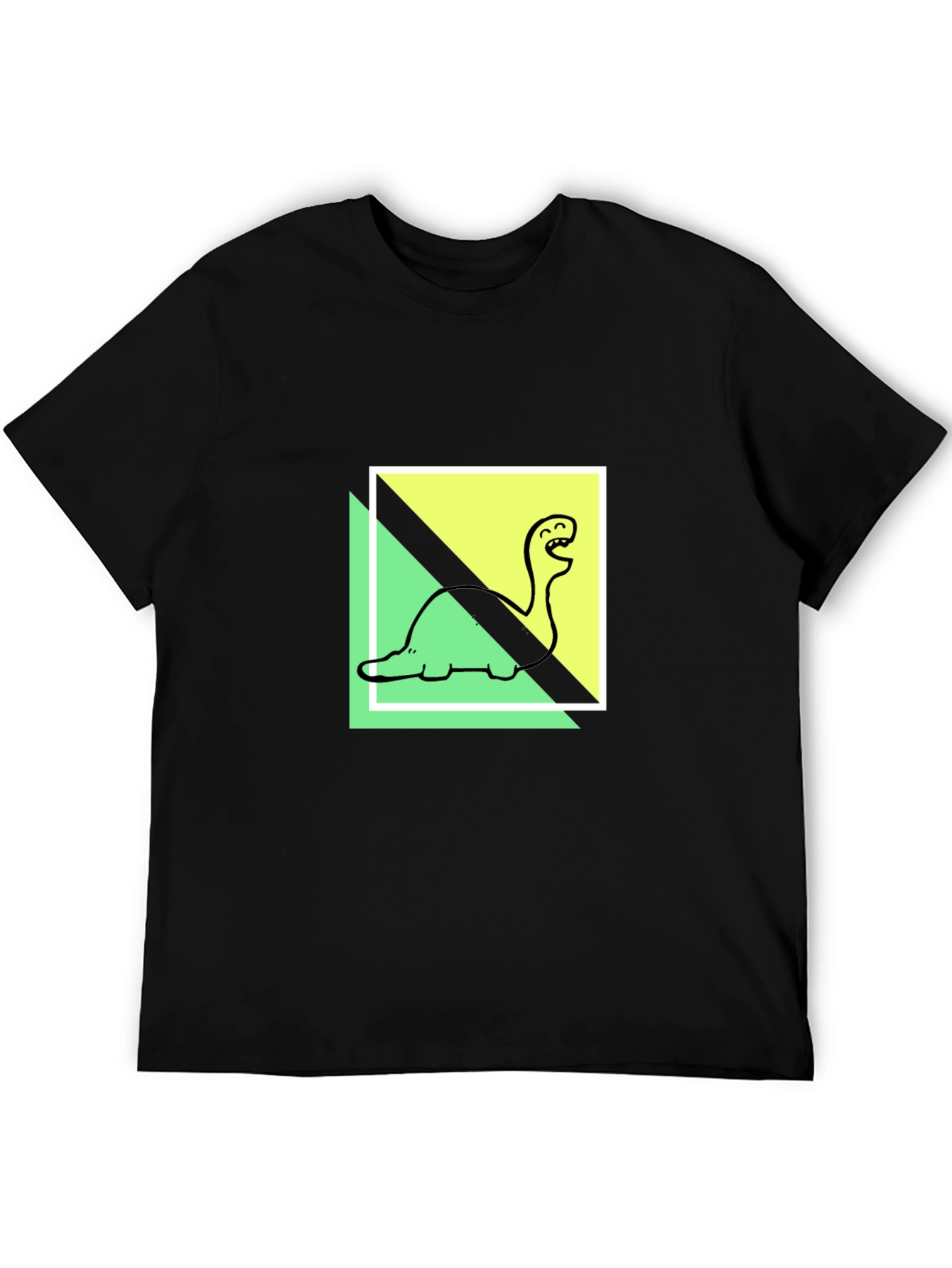 Dino Tee: Cartoon Brontosaurus Graphic Print