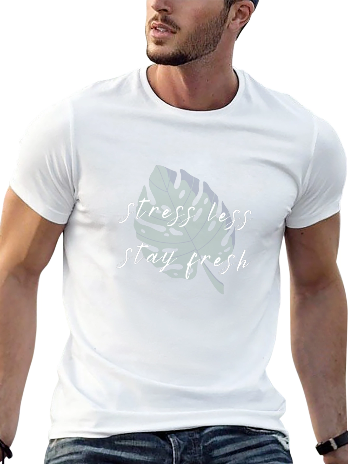 Stress Less Stay Fresh Graphic Tee - Black
