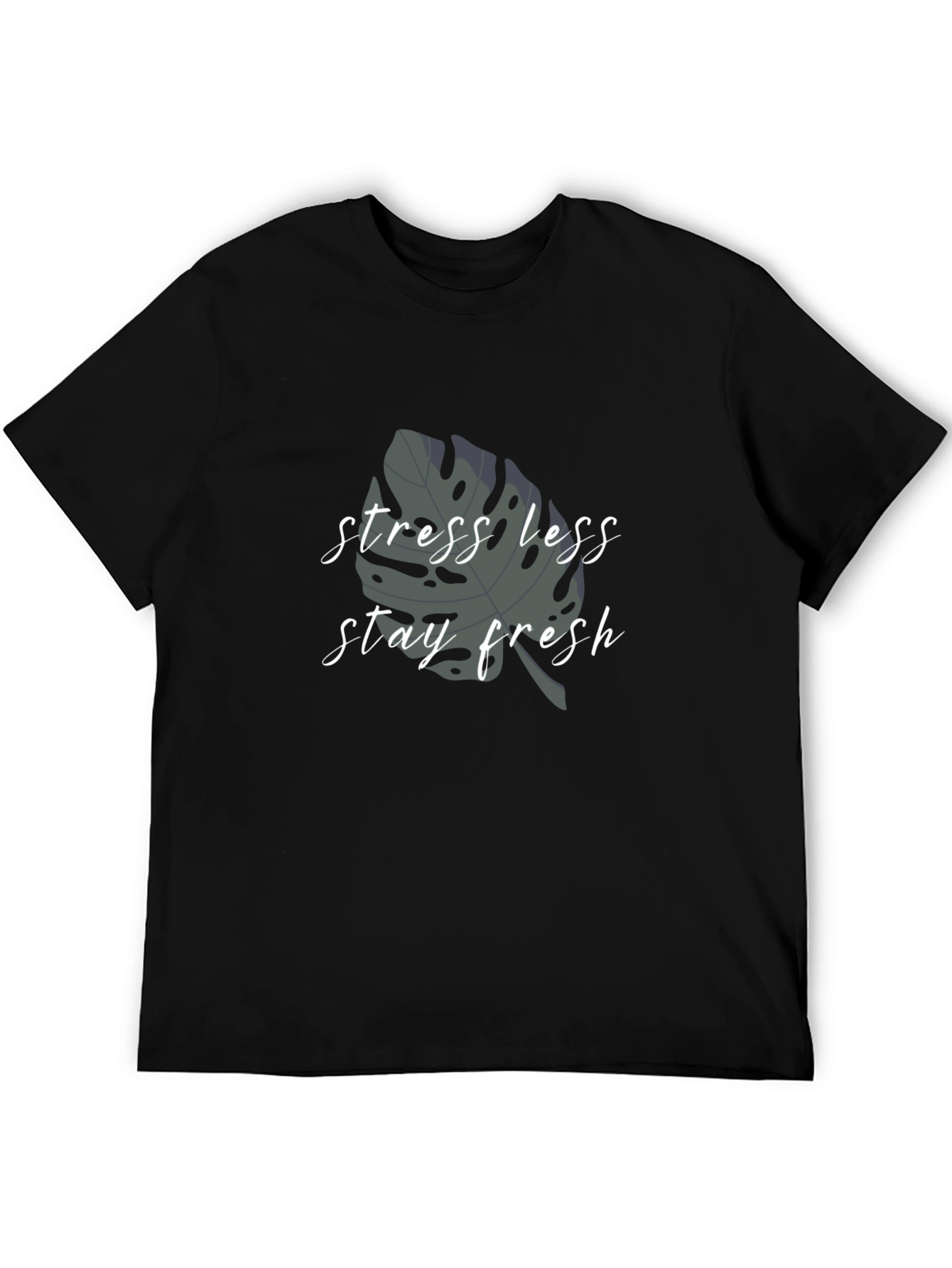 Stress Less Stay Fresh Graphic Tee - Black