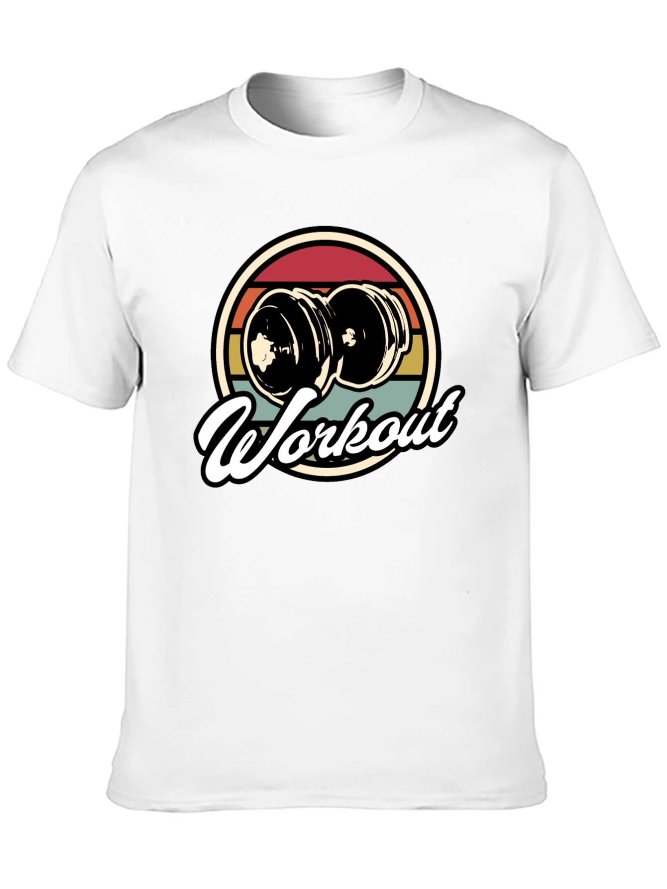 Workout Retro Style Black T-Shirt