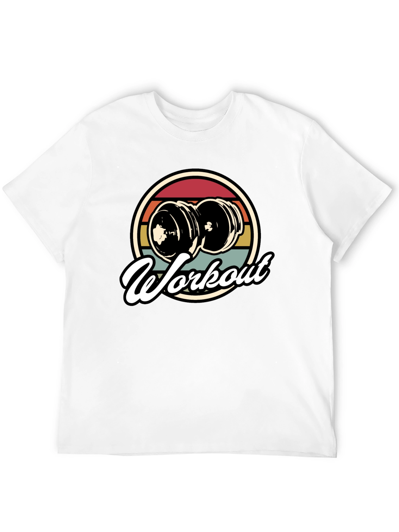 Workout Retro Style Black T-Shirt