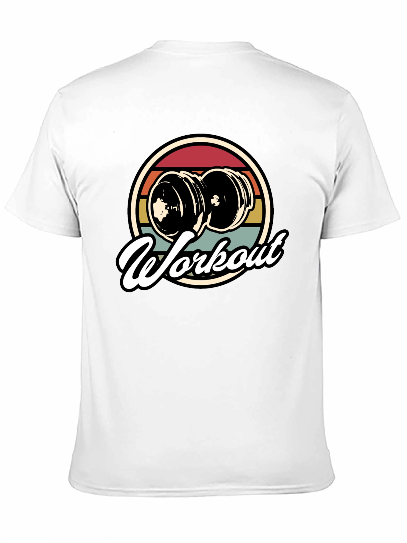 Workout Retro Style Black T-Shirt
