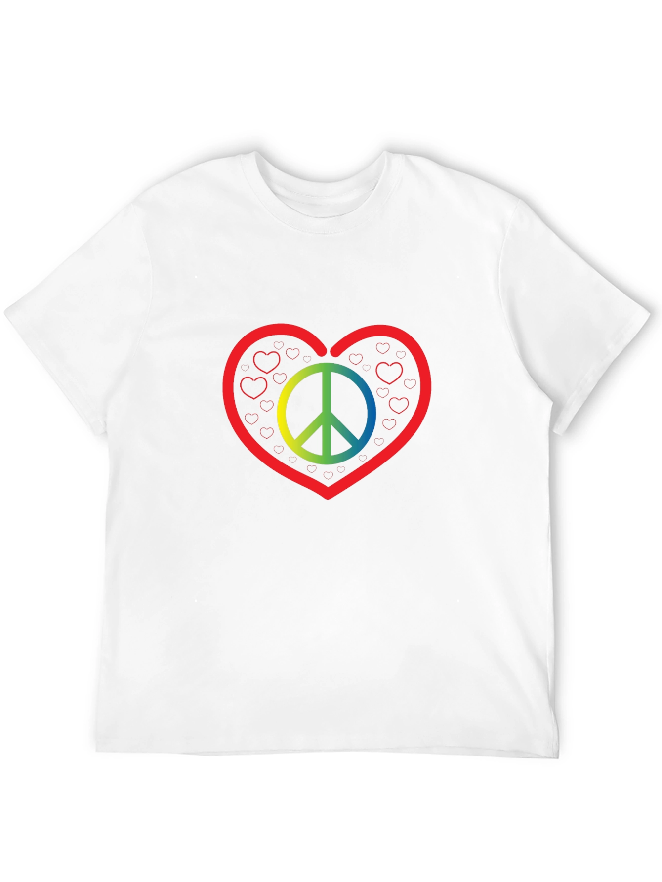 Peace & Love T-Shirt - Rainbow Peace Sign