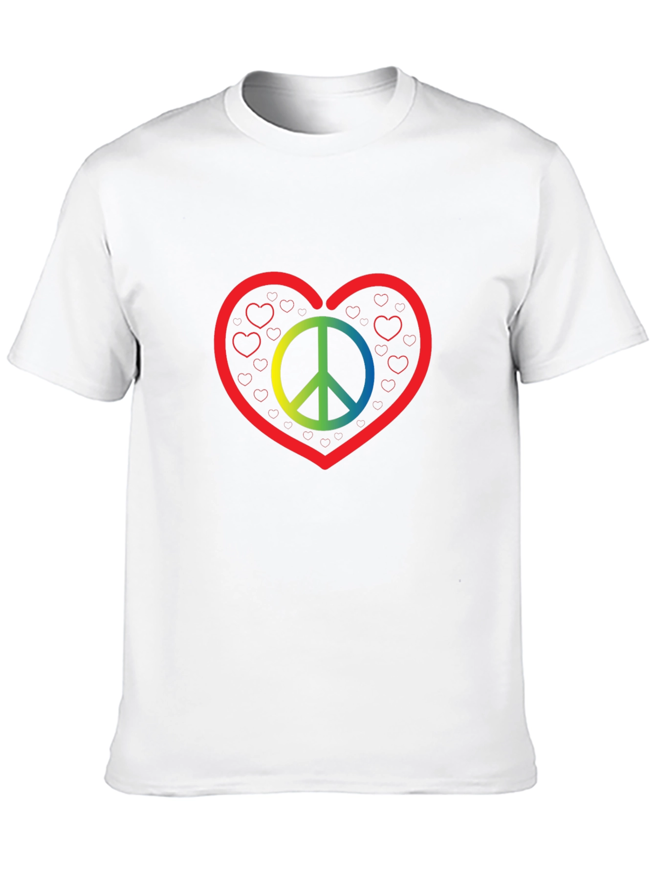 Peace & Love T-Shirt - Rainbow Peace Sign