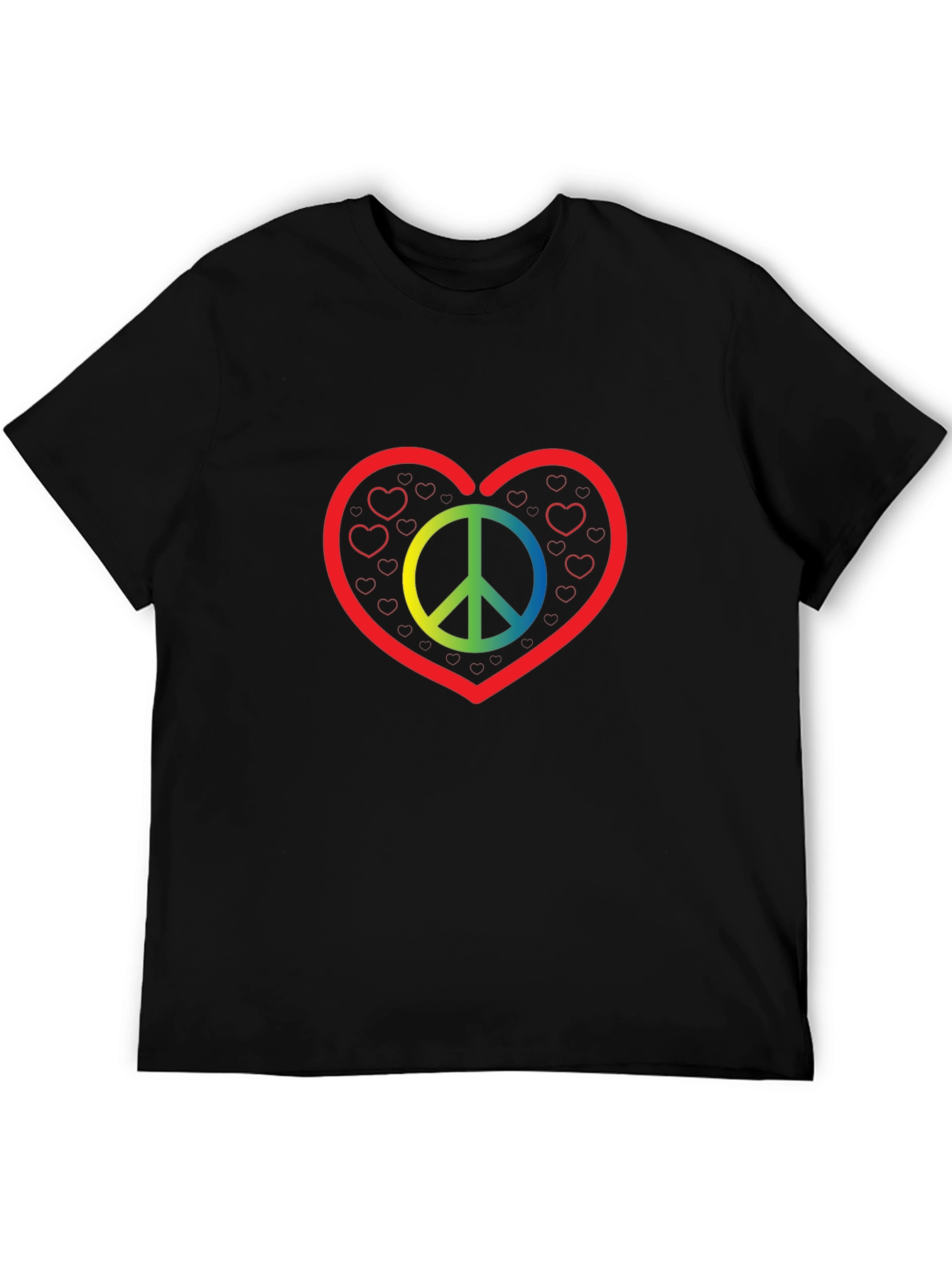 Peace & Love T-Shirt - Rainbow Peace Sign