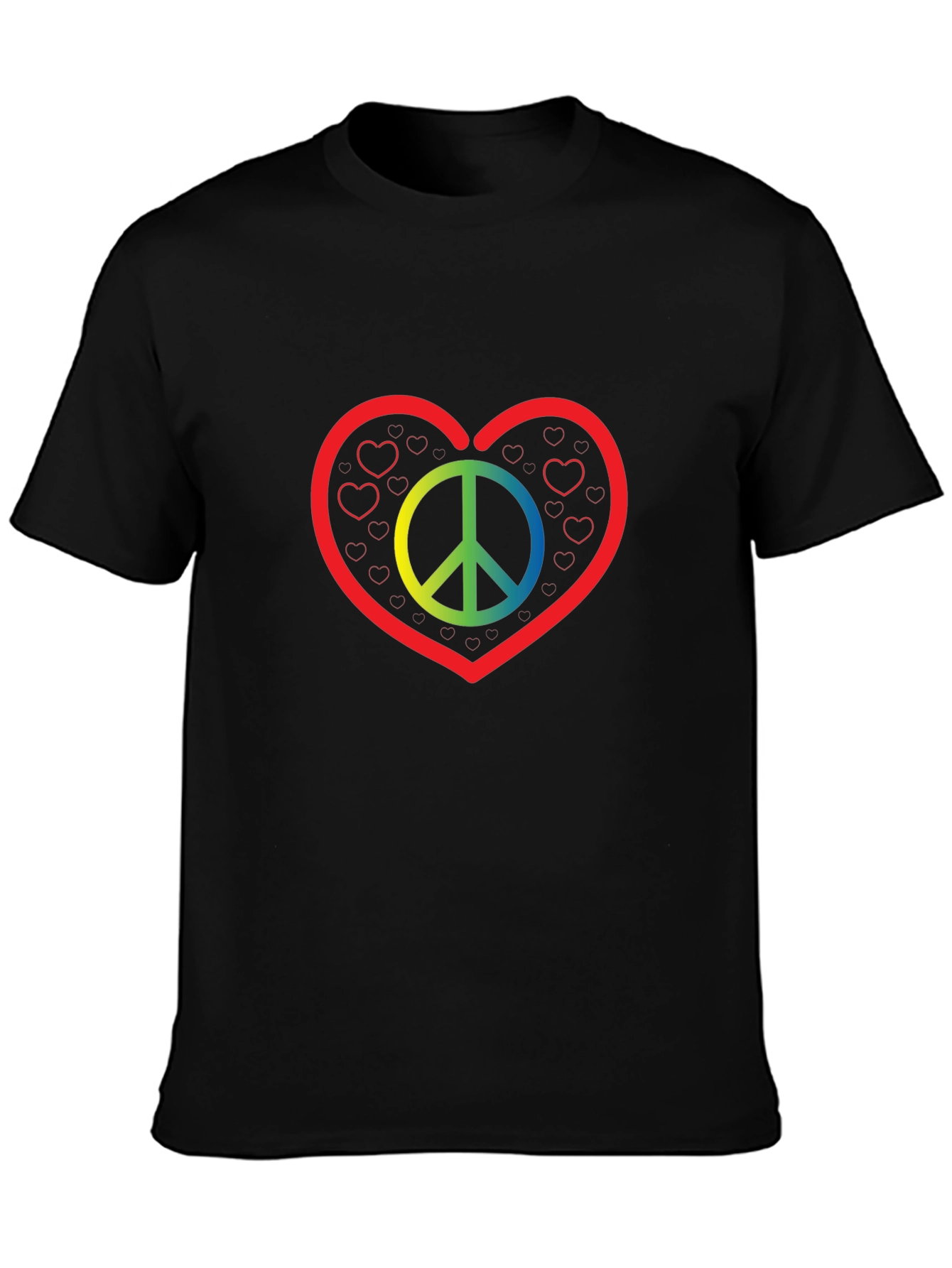 Peace & Love T-Shirt - Rainbow Peace Sign